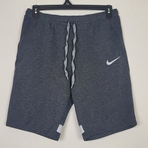 Nike Dri-FIT Starting Five Mens L Charcoal Training Shorts 3 Zipper Pockets Tech